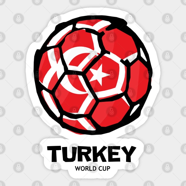 Turkey Football Country Flag Sticker by KewaleeTee